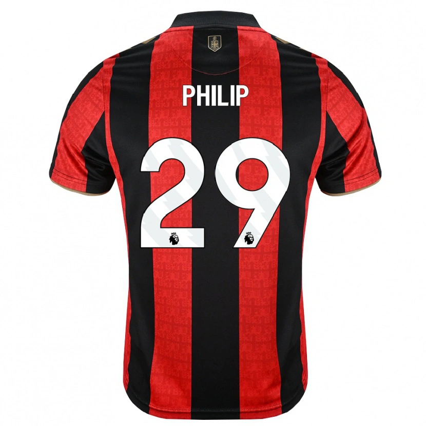Danxen Dámské Philip Billing #29 Zlatavě Rudá Červená Černá Domů Hráčské Dresy 2026/27 Dres