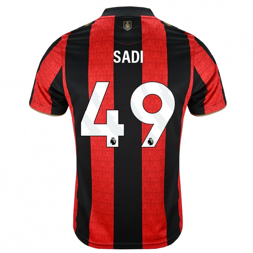 Danxen Dámské Dominic Sadi #49 Zlatavě Rudá Červená Černá Domů Hráčské Dresy 2026/27 Dres