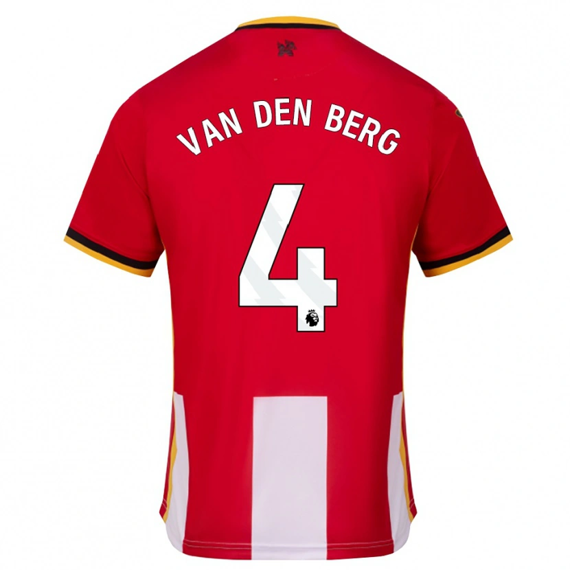 Danxen Dámské Sepp Van Den Berg #4 Žlutá Černá Červená Domů Hráčské Dresy 2026/27 Dres