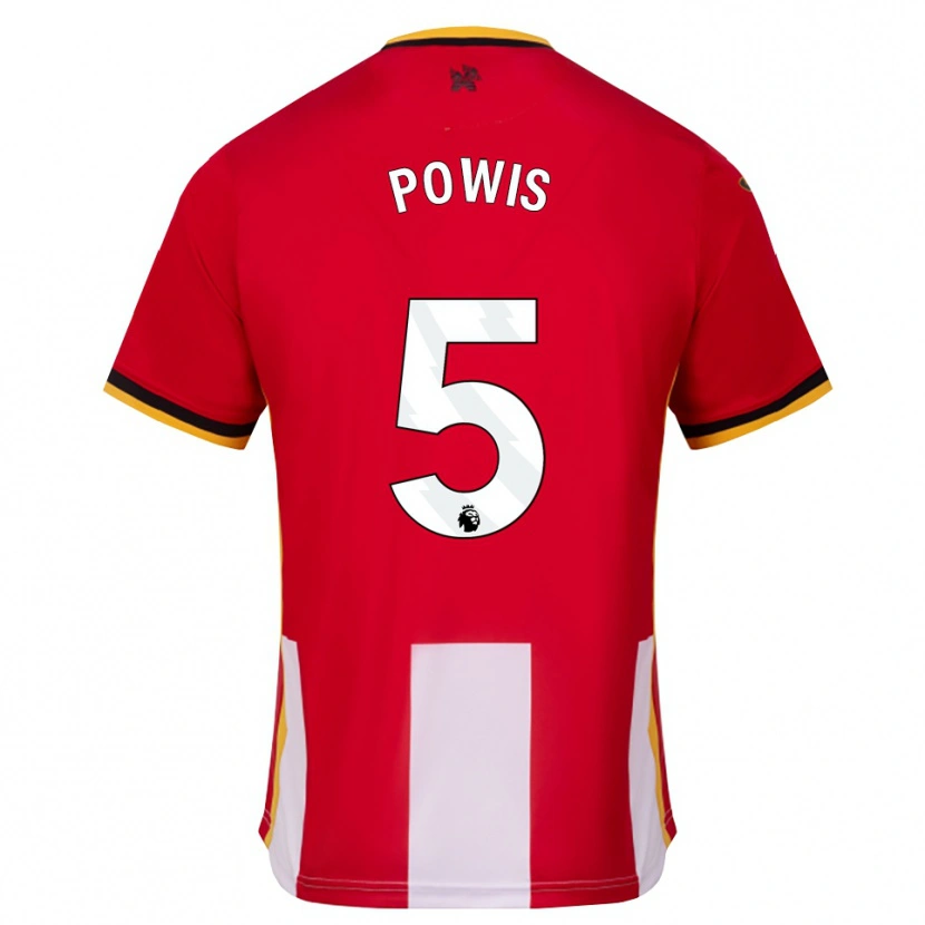 Danxen Dámské Isaiah Powis #5 Žlutá Černá Červená Domů Hráčské Dresy 2026/27 Dres
