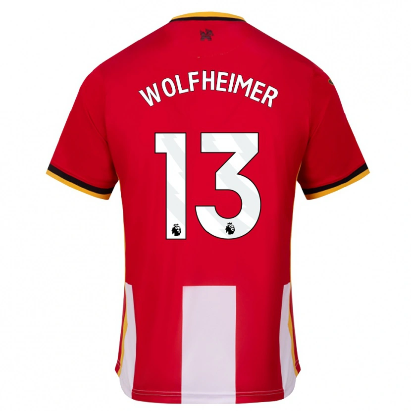 Danxen Dámské Connor Wolfheimer #13 Žlutá Černá Červená Domů Hráčské Dresy 2026/27 Dres
