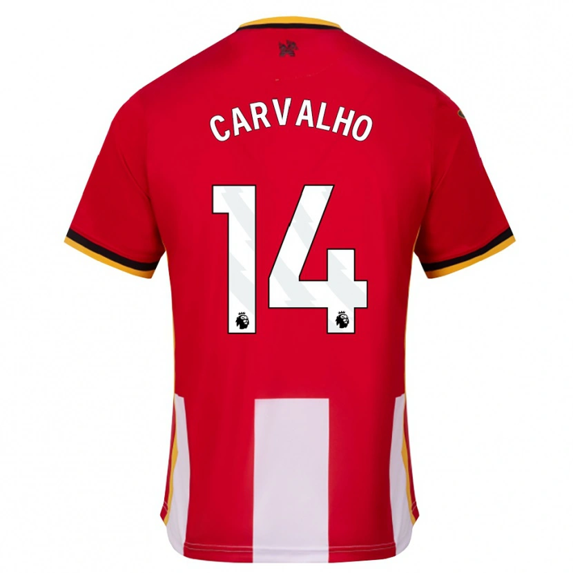 Danxen Dámské Fábio Carvalho #14 Žlutá Černá Červená Domů Hráčské Dresy 2026/27 Dres