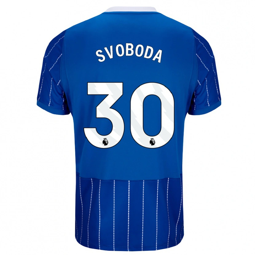 Danxen Dámské Michael Svoboda #30 Středně Modrá Bílá Domů Hráčské Dresy 2026/27 Dres