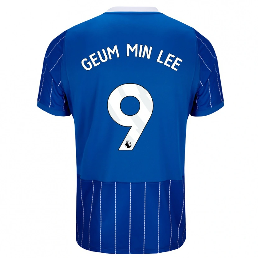 Danxen Dámské Lee Geum-Min #9 Středně Modrá Bílá Domů Hráčské Dresy 2026/27 Dres