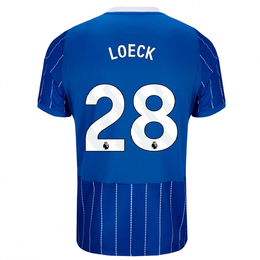 Danxen Dámské Melina Loeck #28 Středně Modrá Bílá Domů Hráčské Dresy 2026/27 Dres