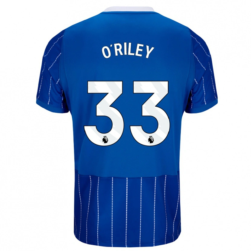 Danxen Dámské Matt O'riley #33 Středně Modrá Bílá Domů Hráčské Dresy 2026/27 Dres