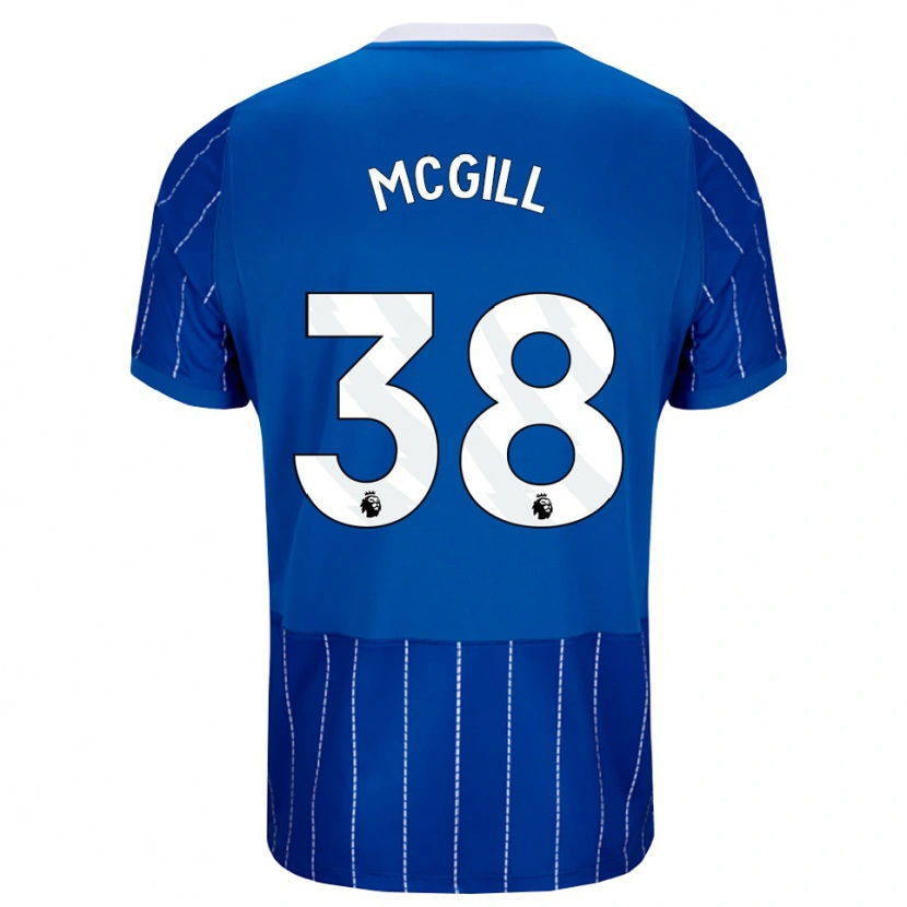 Danxen Dámské Tom Mcgill #38 Středně Modrá Bílá Domů Hráčské Dresy 2026/27 Dres