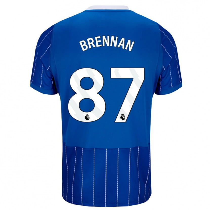Danxen Dámské Zach Brennan #87 Středně Modrá Bílá Domů Hráčské Dresy 2026/27 Dres