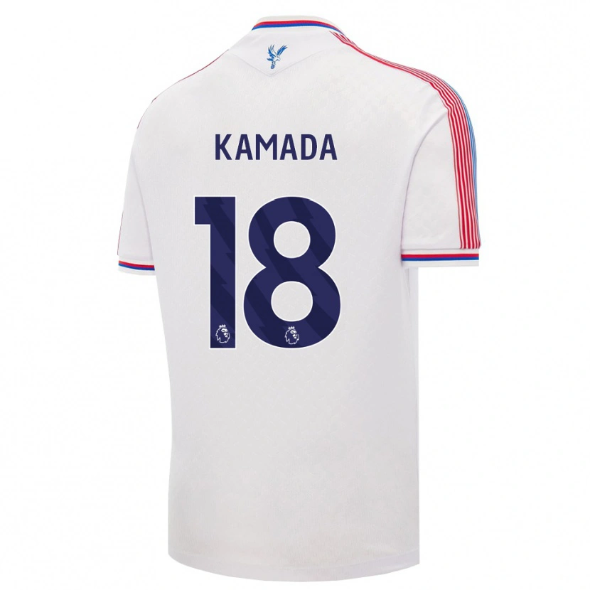Danxen Dámské Daichi Kamada #18 Bílá Červená Modrá Domů Hráčské Dresy 2026/27 Dres