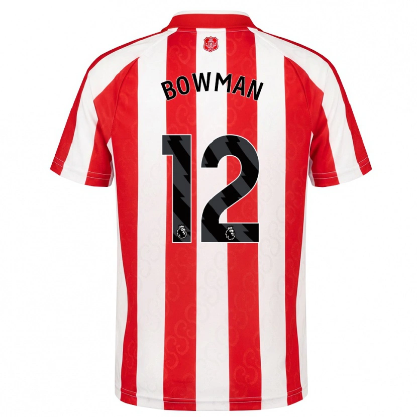 Danxen Dámské Arron Bowman #12 Červená Bílá Černá Domů Hráčské Dresy 2026/27 Dres