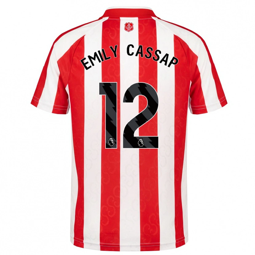 Danxen Dámské Emily Cassap #12 Červená Bílá Černá Domů Hráčské Dresy 2026/27 Dres