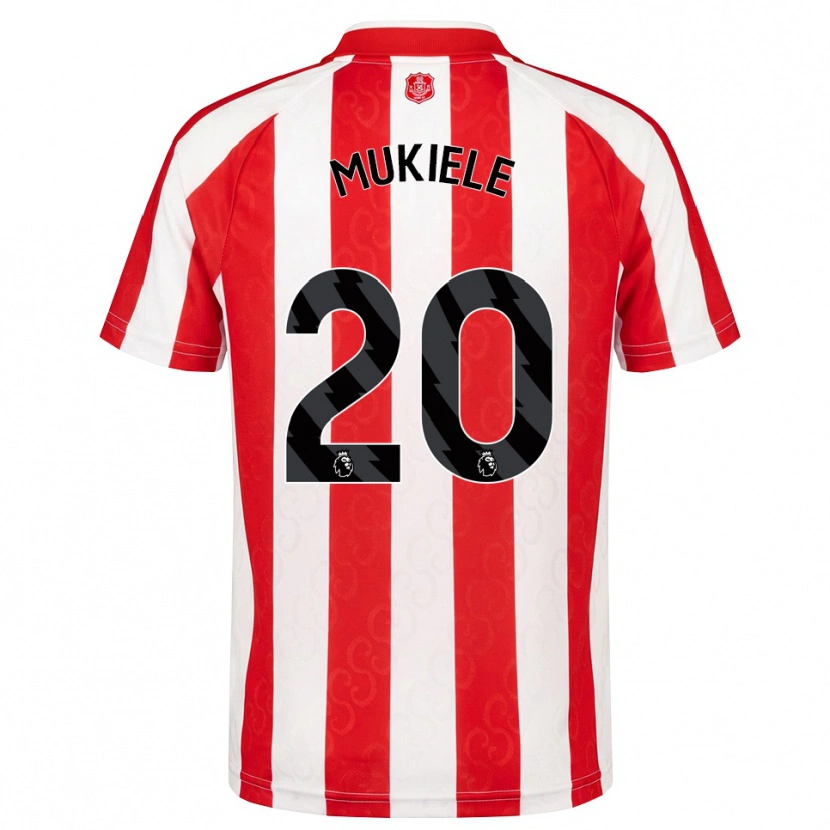 Danxen Dámské Nordi Mukiele #20 Červená Bílá Černá Domů Hráčské Dresy 2026/27 Dres