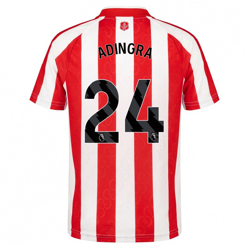 Danxen Dámské Simon Adingra #24 Červená Bílá Černá Domů Hráčské Dresy 2026/27 Dres