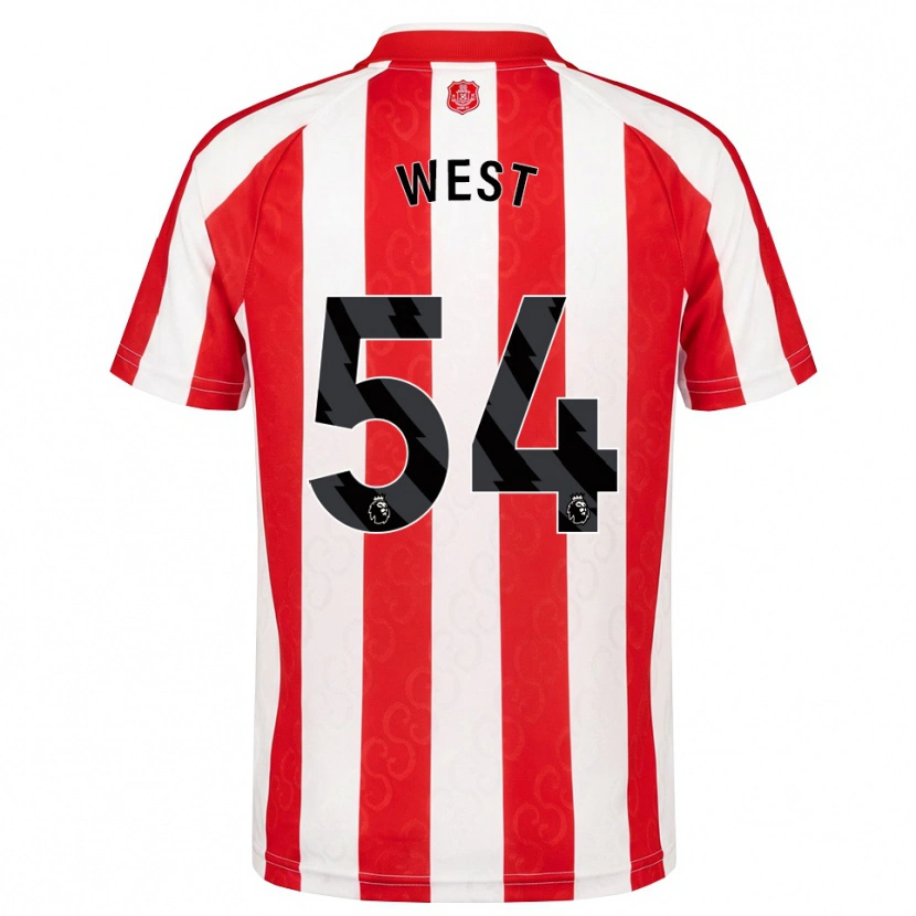 Danxen Dámské Ella West #54 Červená Bílá Černá Domů Hráčské Dresy 2026/27 Dres