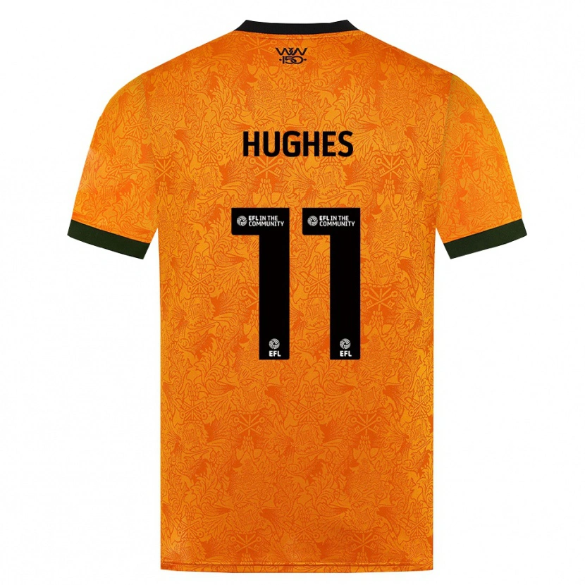 Danxen Dámské Amber Hughes #11 Oranžová Černá Domů Hráčské Dresy 2026/27 Dres