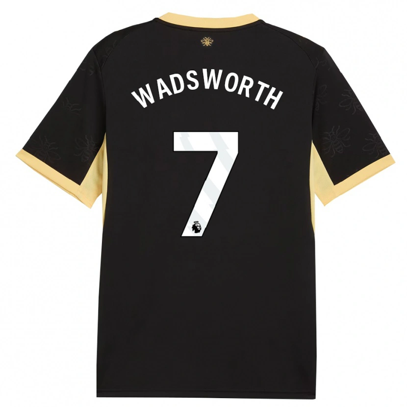 Danxen Dámské Sam Wadsworth #7 Černá Žlutá Daleko Hráčské Dresy 2026/27 Dres