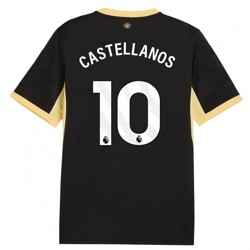 Danxen Dámské Deyna Castellanos #10 Černá Žlutá Daleko Hráčské Dresy 2026/27 Dres