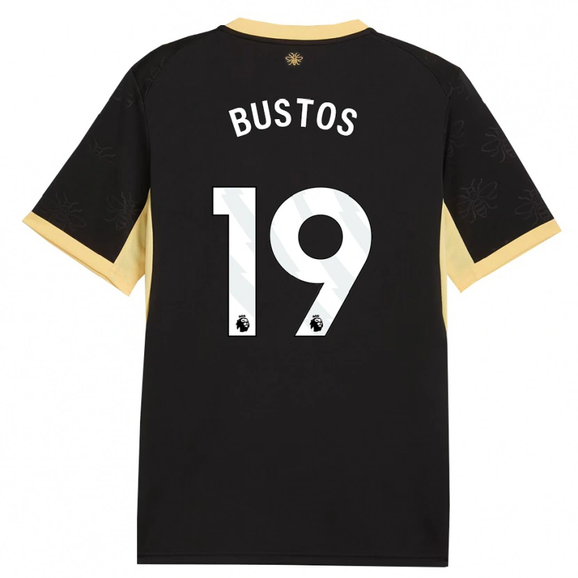 Danxen Dámské Nahuel Bustos #19 Černá Žlutá Daleko Hráčské Dresy 2026/27 Dres