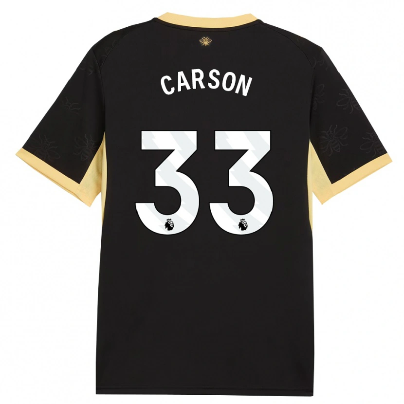 Danxen Dámské Scott Carson #33 Černá Žlutá Daleko Hráčské Dresy 2026/27 Dres