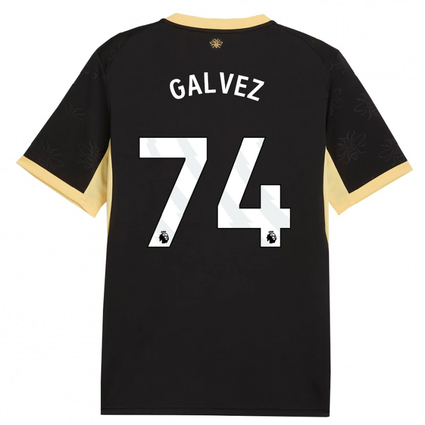 Danxen Dámské Tomas Galvez #74 Černá Žlutá Daleko Hráčské Dresy 2026/27 Dres