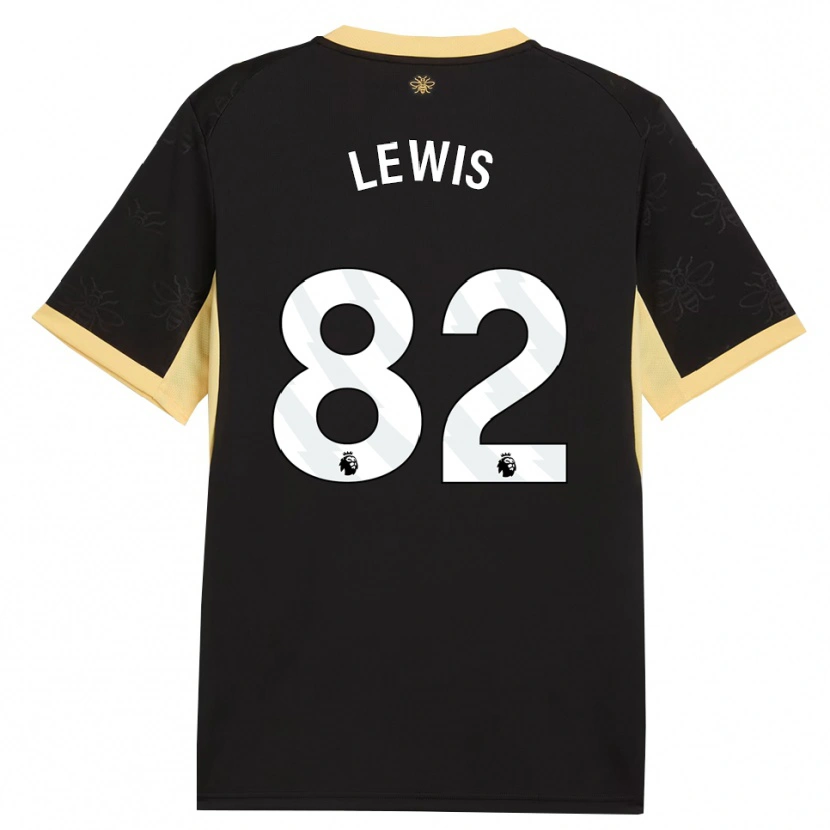 Danxen Dámské Rico Lewis #82 Černá Žlutá Daleko Hráčské Dresy 2026/27 Dres