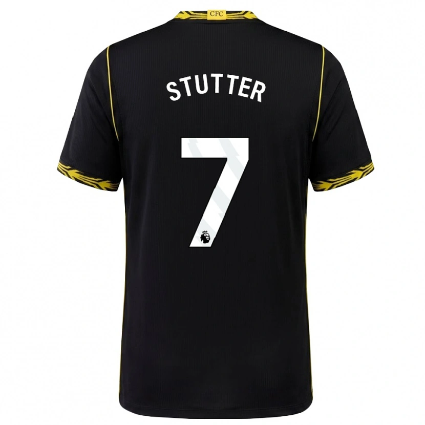 Danxen Dámské Ronnie Stutter #7 Černá Žlutá Daleko Hráčské Dresy 2026/27 Dres
