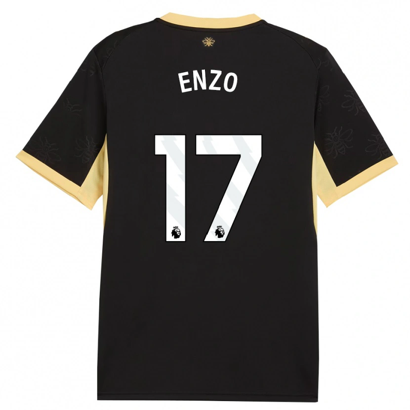 Danxen Dámské Enzo Fernández #17 Černá Žlutá Daleko Hráčské Dresy 2026/27 Dres