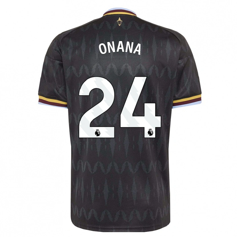 Danxen Dámské Amadou Onana #24 Modrá Chodníčková Černá Žlutá Daleko Hráčské Dresy 2026/27 Dres