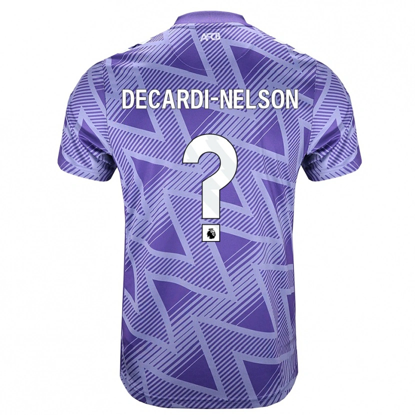 Danxen Dámské Denzel Decardi-Nelson #0 Světle Fialově Červená Bílá Daleko Hráčské Dresy 2026/27 Dres
