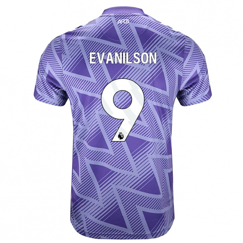 Danxen Dámské Francisco Evanilson De Lima Barbosa #9 Světle Fialově Červená Bílá Daleko Hráčské Dresy 2026/27 Dres