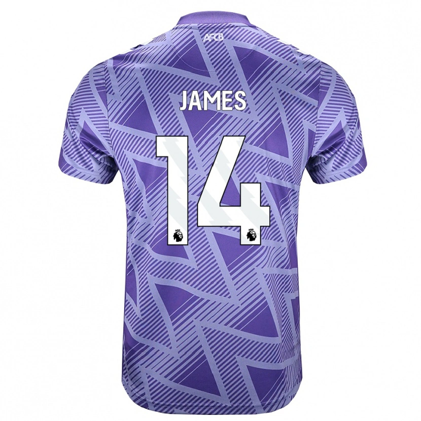 Danxen Dámské Katie James #14 Světle Fialově Červená Bílá Daleko Hráčské Dresy 2026/27 Dres
