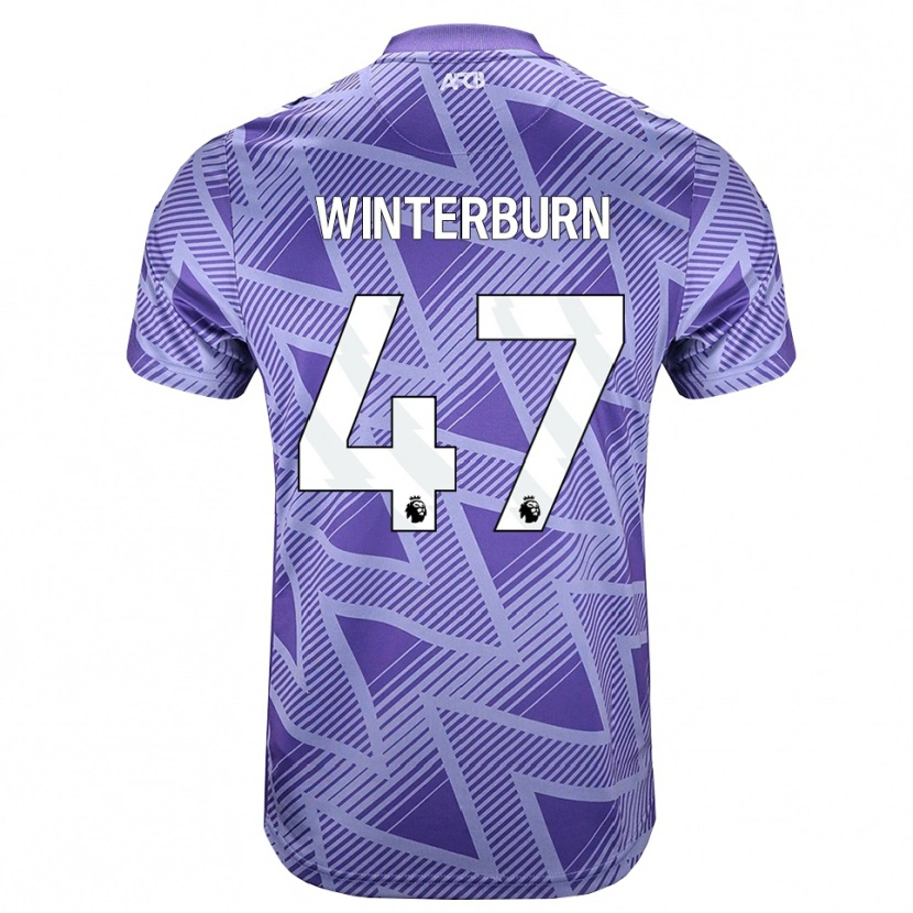 Danxen Dámské Ben Winterburn #47 Světle Fialově Červená Bílá Daleko Hráčské Dresy 2026/27 Dres