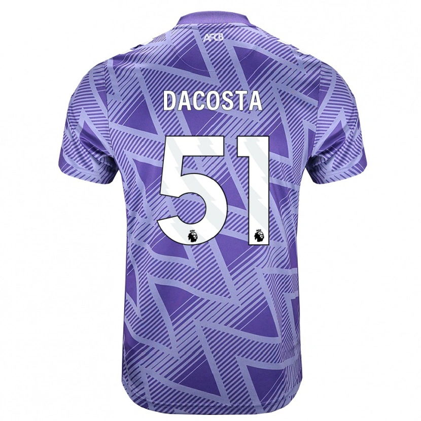 Danxen Dámské Malcom Dacosta González #51 Světle Fialově Červená Bílá Daleko Hráčské Dresy 2026/27 Dres