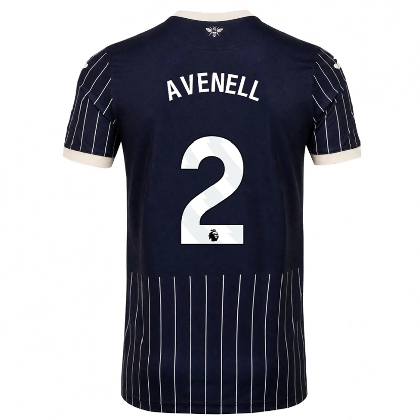 Danxen Dámské Caelan Avenell #2 Černá Bílá Daleko Hráčské Dresy 2026/27 Dres