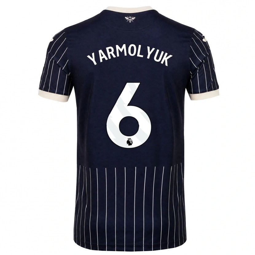 Danxen Dámské Yegor Yarmolyuk #6 Černá Bílá Daleko Hráčské Dresy 2026/27 Dres