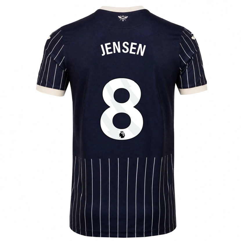 Danxen Dámské Mathias Jensen #8 Černá Bílá Daleko Hráčské Dresy 2026/27 Dres