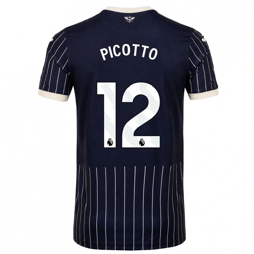 Danxen Dámské Luca Picotto #12 Černá Bílá Daleko Hráčské Dresy 2026/27 Dres