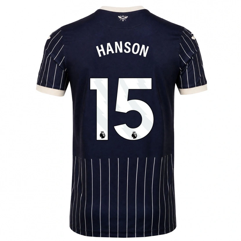 Danxen Dámské Jacob Hanson #15 Černá Bílá Daleko Hráčské Dresy 2026/27 Dres