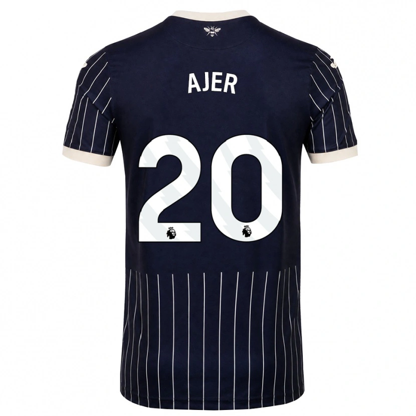 Danxen Dámské Kristoffer Ajer #20 Černá Bílá Daleko Hráčské Dresy 2026/27 Dres