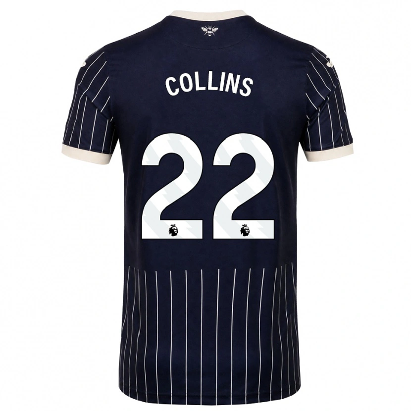 Danxen Dámské Nathan Collins #22 Černá Bílá Daleko Hráčské Dresy 2026/27 Dres