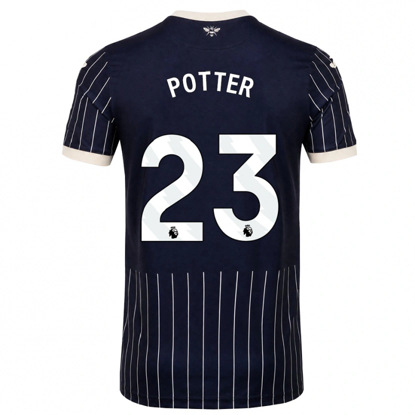 Danxen Dámské Lucy Potter #23 Černá Bílá Daleko Hráčské Dresy 2026/27 Dres