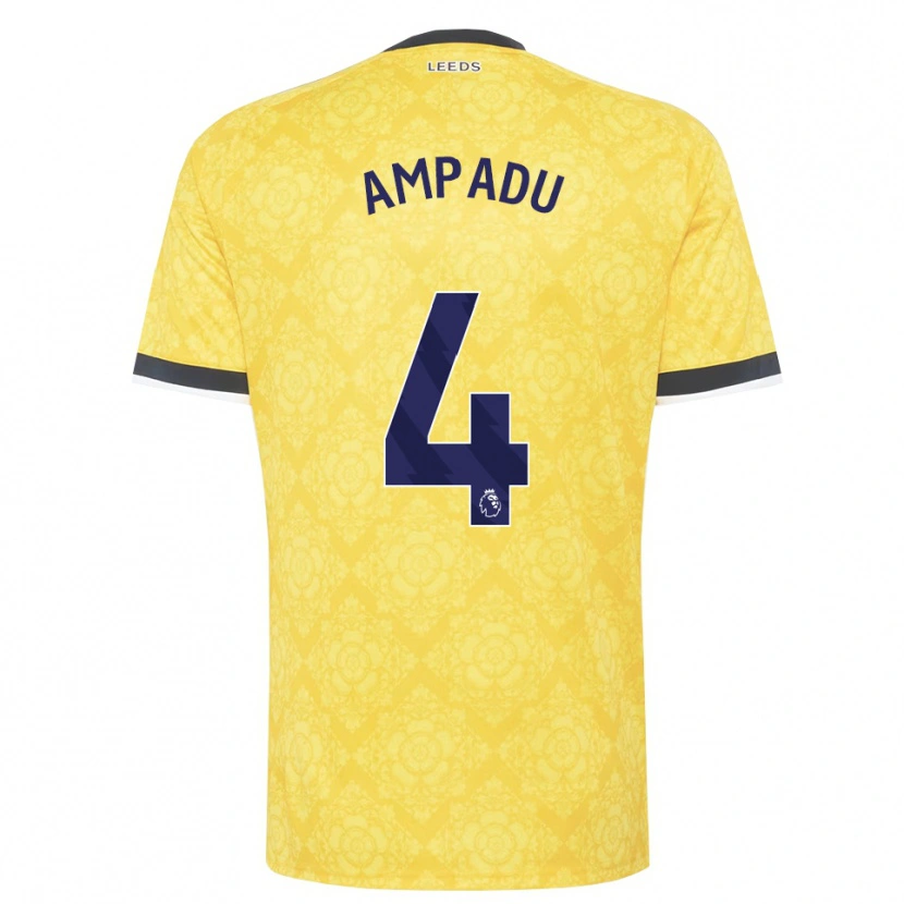 Danxen Dámské Ethan Ampadu #4 Žlutá Bílá Černá Daleko Hráčské Dresy 2026/27 Dres