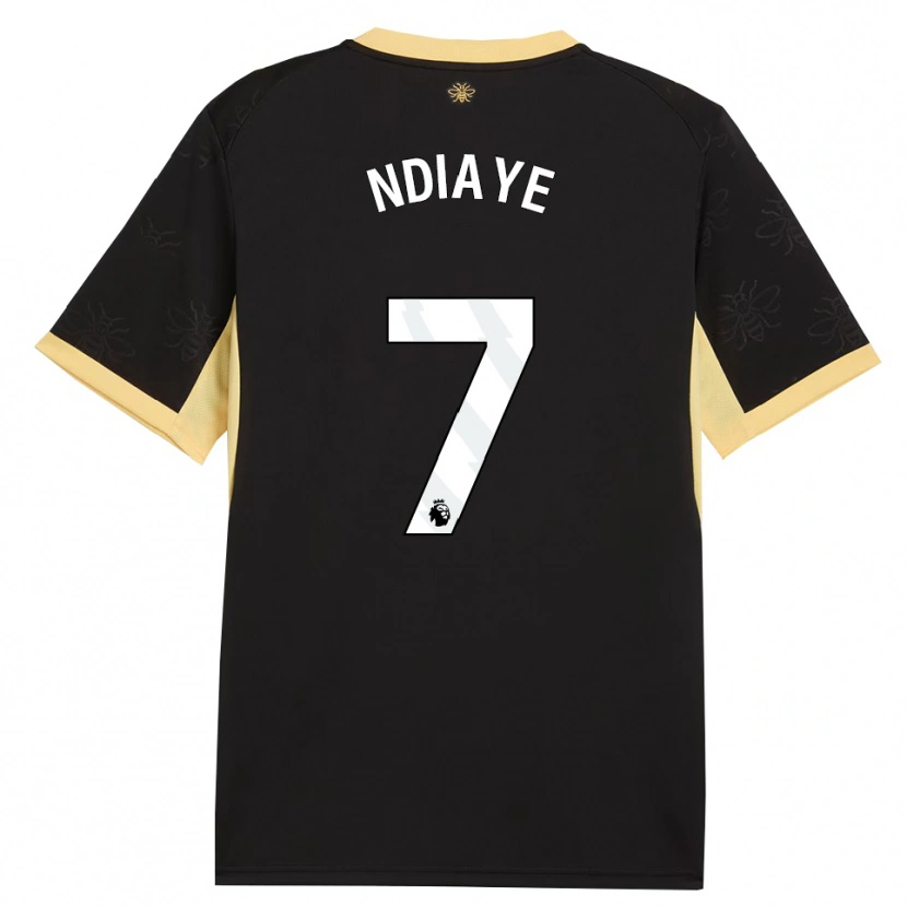 Danxen Dámské Iliman Ndiaye #7 Černá Žlutá Daleko Hráčské Dresy 2026/27 Dres