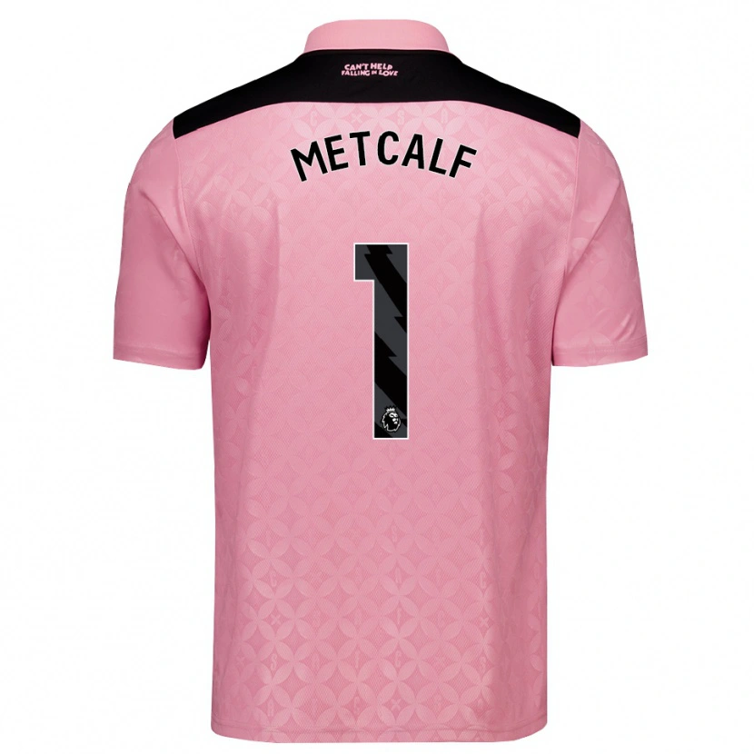 Danxen Dámské Ben Metcalf #1 Světle Růžová Černá Daleko Hráčské Dresy 2026/27 Dres