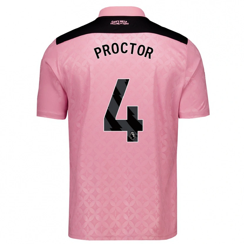 Danxen Dámské Tom Proctor #4 Světle Růžová Černá Daleko Hráčské Dresy 2026/27 Dres