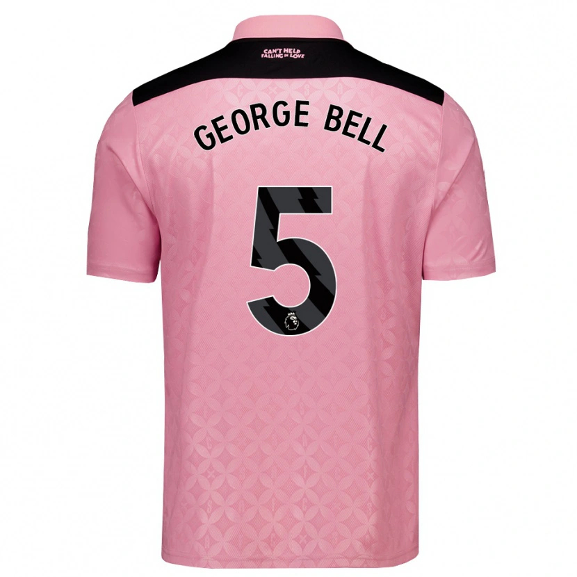 Danxen Dámské George Bell #5 Světle Růžová Černá Daleko Hráčské Dresy 2026/27 Dres