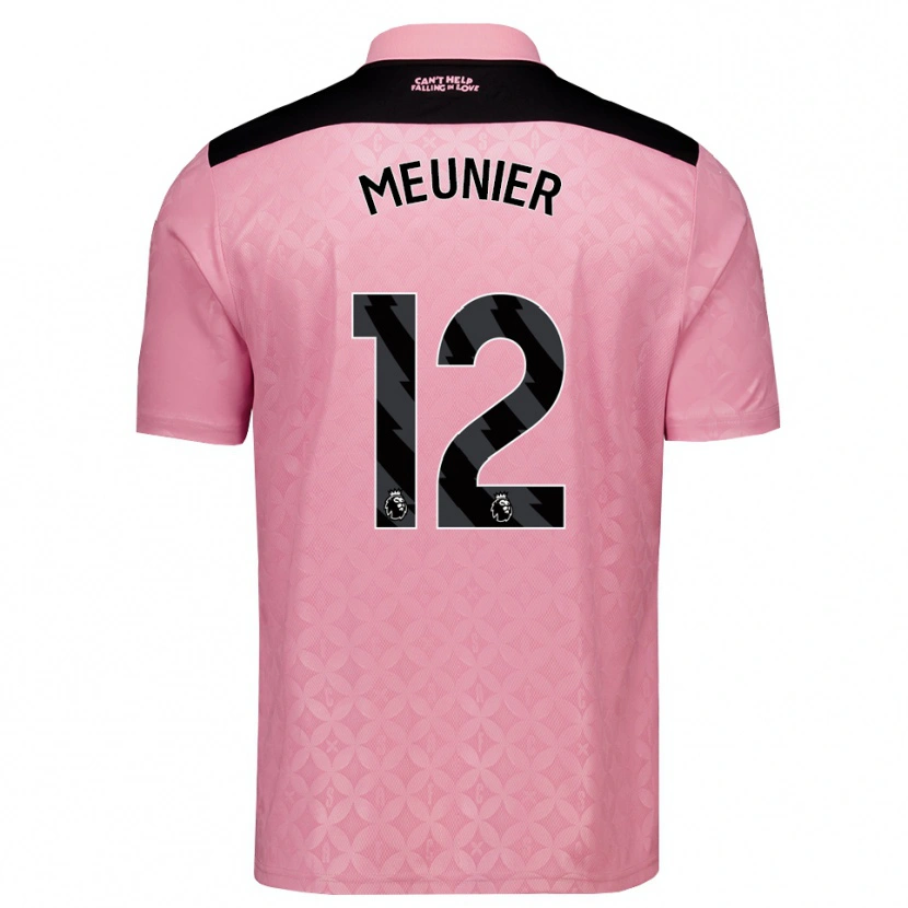 Danxen Dámské Thomas Meunier #12 Světle Růžová Černá Daleko Hráčské Dresy 2026/27 Dres