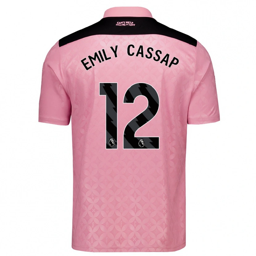 Danxen Dámské Emily Cassap #12 Světle Růžová Černá Daleko Hráčské Dresy 2026/27 Dres