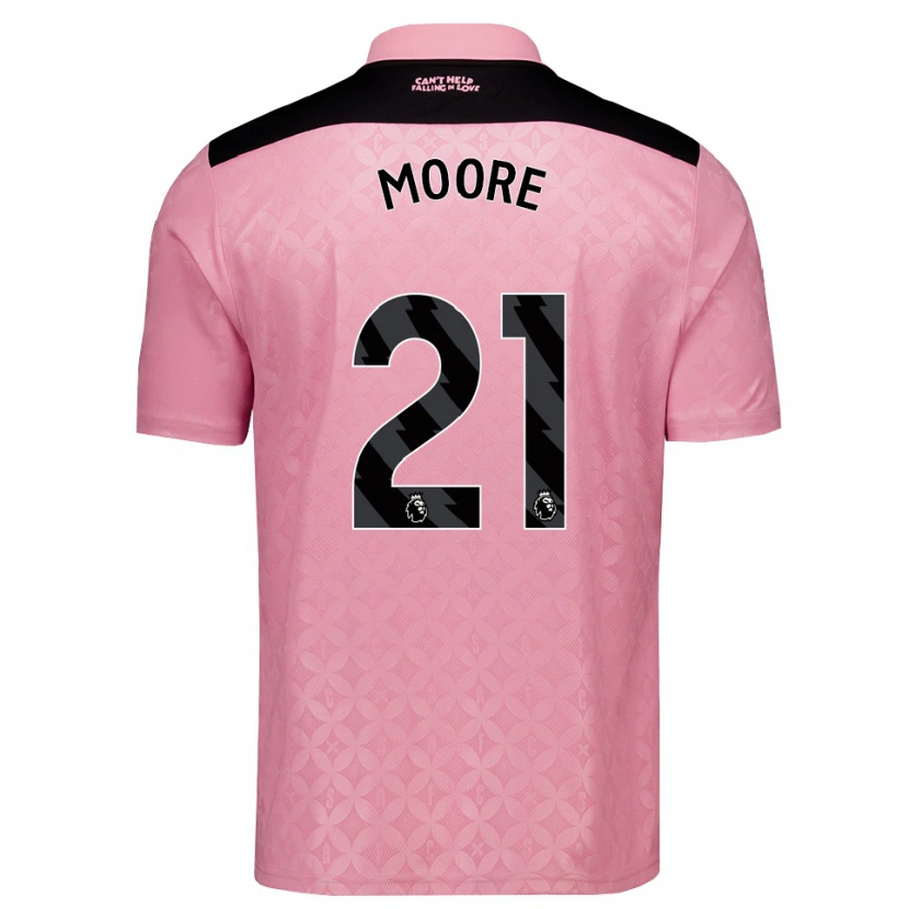 Danxen Dámské Simon Moore #21 Světle Růžová Černá Daleko Hráčské Dresy 2026/27 Dres