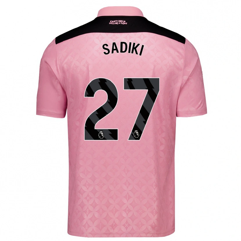 Danxen Dámské Noah Sadiki #27 Světle Růžová Černá Daleko Hráčské Dresy 2026/27 Dres